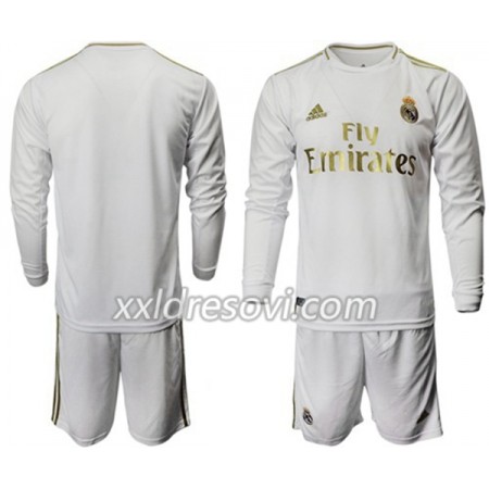 Real Madrid Domaći Dječji Komplet Dresovi za Nogomet 2019-2020 Dugim Rukavima (+ kratke hlače)